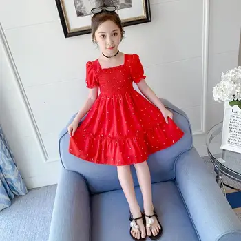 Nové 2021 Deti Kórea Letné Šaty 12 detské Oblečenie 11 Dievčatá Oblečenie 10 Večerné Šaty pre Dievčatá 8 Deti 7 6 5 Rokov