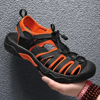 Nové pánske Sandále Lete Originálne Kožené Sandále Vonkajšie Mužov Pláže Topánky Ríme Pohodlné Sandále Plus Veľkosť 48 Mužov Ležérne Topánky