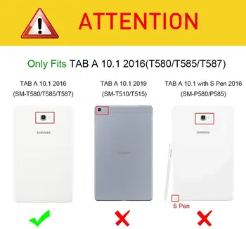 PU Kožené puzdro Pre Samsung Galaxy Tab A6 10.1 2016 SM-T580 SM-T585 pre Samsung Galaxy Tab 10.1 360 stupňové Otáčanie Prípade