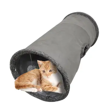 Pet Mačka Tunel Hračiek pre Mačky 2 Otvory Hrať Tunel Otvor Skladacia Fleece linajkované Mačka Stan Hračka Mačiatko Králik Zvierat Hrať tunelovej rúry