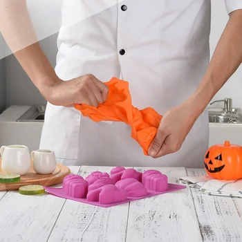 Potravinársky Silikón Pečenie Plesne Tortu Mousse Nástroje Halloween Formy DIY Kawaii Pečenie Príslušenstvo Tortu Domov Používané V Mikrovlnnej rúre