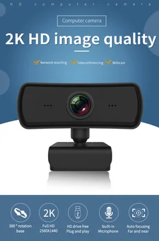Pôvodné 2560*1440P Webcam 2K Počítač PC Webkameru s Mikrofónom pre Live Broadcast Video Volanie Konferenčný Práce Fotoaparát Web