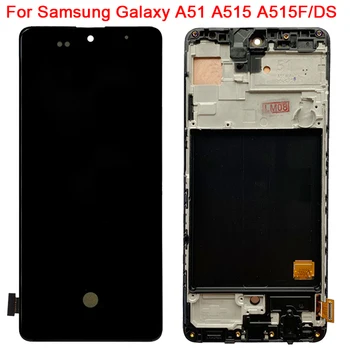 Pôvodné A515F LCD Samsung Galaxy A51 Displej S Rám SM-A515FD A515F/DS Dotykový LCD Displej Digitalizátorom. Panel Montáž