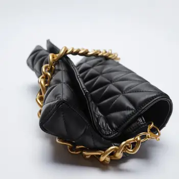 RA 2021 nové módne diamond taška ženy prenosné malé námestie taška pu kožené reťazca taška cez rameno retro bežné kabelky vysokej kvality