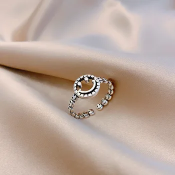 Retro Smajlík Krúžok Žien Dizajn ukazovák Resizable Krúžok Otvorte Nastaviteľné Prstene pre Ženy, Luxusné Šperky, Doplnky, Veľkoobchod