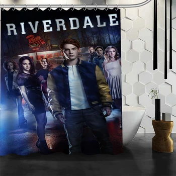 Riverdale TV Sprchový Záves Polyester Tkaniny Tlače Vaňa Závesy Pre Kúpeľňa Nepremokavé Vaňa Opony Háčik Moderné Ekologické