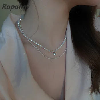 Ropuhov 2021 Nové Šperky pre Ženy Darček kórejský Módny Prívesok Estetické Počiatočné Pearl Choker Náhrdelník Veľkoobchod