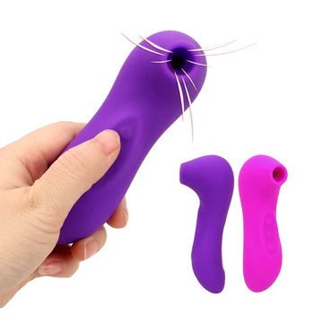Silný Klitoris Bulík Vibrátor, Vibračná Klitorisu Pošvy Stimulátor Bradavky Sania Sex Ústne Lízanie Fajčenie Jazyk sexuálnu hračku,