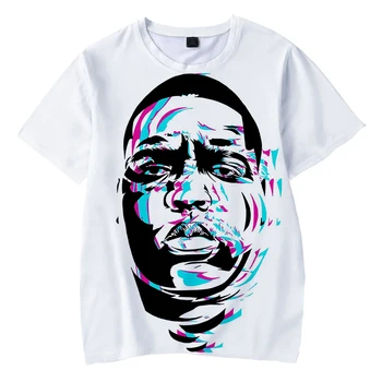 Spevák B. I. G POTENT 3D Vytlačené T-shirt Muži/ženy Móda Bežné Hip-hop Harajuku Mikina Letné Kolo Krku Streetwear Topy