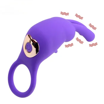 Stimulácia klitorisu Masér Vibrátor Vibračný Penis Krúžky sexuálnu Hračku pre Mužov Pár Mužov Oneskorenie Ejakulácie Penis Krúžok 10 Rýchlosti