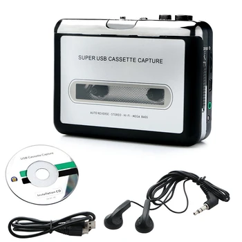 USB2.0 Prenosné Pásky na PC Super Kazeta Na MP3 Audio Hudobný disk CD, Digitálny Prehrávač Converter Zachytiť Záznamník +Slúchadlá