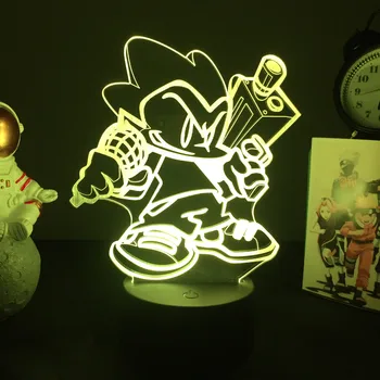 V piatok Večer Funkin Stolové Lampy, Pico Obrázok 3D Led Nočné Osvetlenie Stôl Anime Hry Charakter Deti Darček Domov Izba Dekor