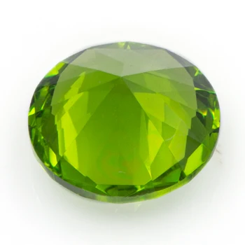 Veľkosť 4.0 mm-12.0 mm Olivový Zelený Okrúhly Tvar Voľné Sklo Drahokamy, Perly a Syntetické Drahokamy, Šperky Kameň