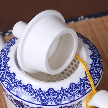 Veľké Kapacity, Modré a Biele Porcelánové Čaj Hrniec Keramická Kanvica Tvorivé Duté Prenosné Kanvica Kung Fu Drinkware Office Šálku Čaju