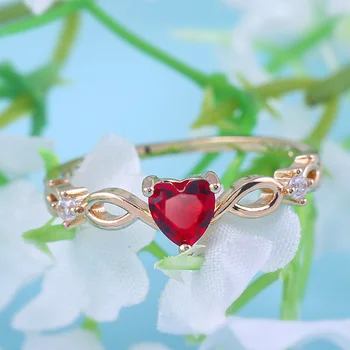 Vynikajúce Jednoduché Srdce-tvarovaný Krúžok pre Dámy Romantický Narodeniny Darček pre Priateľku. Módne Šperky, Zirkón Krúžok pre Dámy