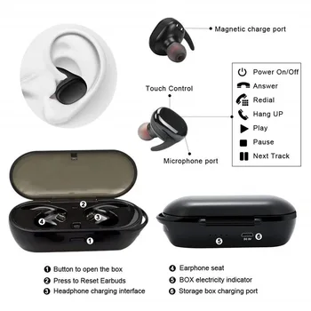 Y30 Tws Slúchadlá S Mikrofónom Bezdrôtový Bluetooth Headset Veľkoobchod Športové Slúchadlá Herné Slúchadlá Hands-free pre Smartphone