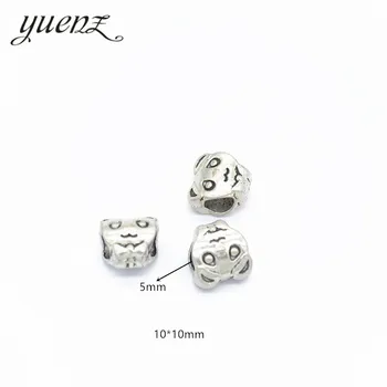 YuenZ 10pcs Antique Silver Farba veľký otvor panda Korálky Dištančné Korálky Fit Európsky Šarm, Šperky, Doplnky DIY Zistenia R120