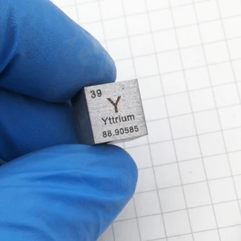 10 mm Ytrium Kubických Periodickej Tabuľke Y Kocka Na 99,9% Čistého Ytrium Kubických Kovové Darčekové Vzácnych Kovov Ytrium Element Bloku Vzorky