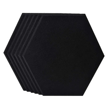 12 Pack Hexagon Akustické Panely Zvuková izolácia Čalúnenia, 12 X 7 Palcový Zvuk Tlmiace Panely Používané v Domácnosti a kancelárske Štúdio