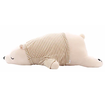 1pc 35-110 CM Polar Bear Oblečenie pre Bábiku Baby Mäkké, Vypchaté Nositeľné Spanie Medveď Vankúš Animal Plyšové Hračky Deti Darčeky