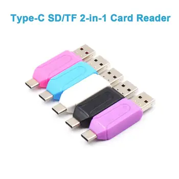 2 V 1, Typ C, USB C Micro USB OTG Čítačka Kariet Usb Čítačku Karty High Speed SD TF (Micro SD Card Reader Adaptér Flash