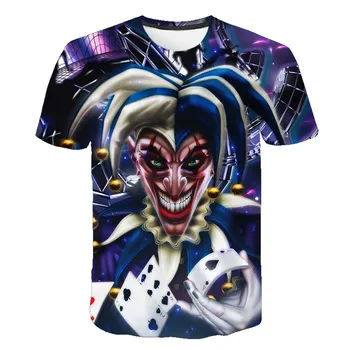 2020 hot-predaj Klaun 3D Vytlačené T Shirt Mužov Joker Tvár Mužské tričko 3d Klaun, Krátky Rukáv Zábavné Tričká Topy Harajuku T-shirt