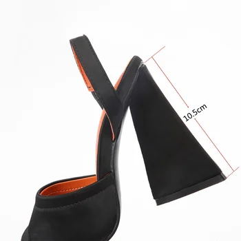 2021 Jednoduchý a Moderný Zadný Popruh Otvorené Prst Topánky 10.5 Cm Super Vysokým Podpätkom Dámske Šaty, Topánky Letné Módne Sandále Žena