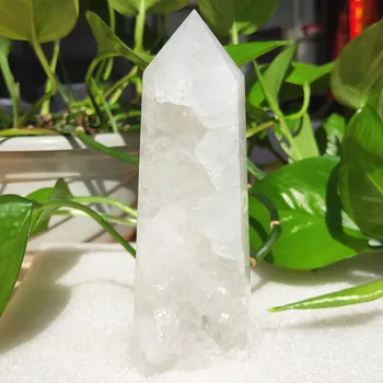 247g Quartz Bod Prírodná Biela Geode Crystal Veže Achát Drahokam Prútik Liečivých Minerálnych Obelisk Domov Ozdoby