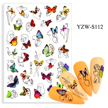 3D Nálepky na Nechty, Lepidlo Line Motýľ Dragonfly Nail Art, Ozdoby Trend Vzor Dizajn, Nálepky na Nechty, Fólie, Doplnky
