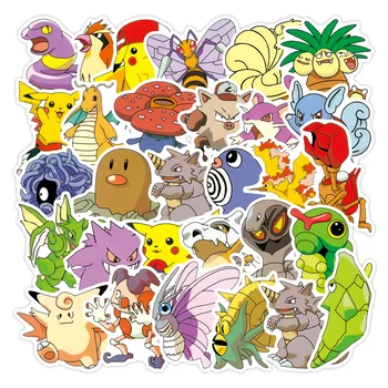 50/100ks Pokemon Nálepky Pokémon Skateboard Telefón, Notebook Bicykli Stenu Gitara Nálepky DIY Nepremokavé Nálepky