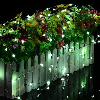 5m Led Solárne Svetlo Nepremokavé Víla Garland Svetlá String Vonkajšie Sviatok Vianočný Večierok Svadobné Solárne Lampy Dekor