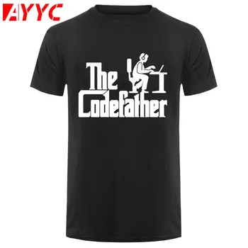 AYYC Tričko Tričko Codefather Programátor, Vývojár Programovanie T tričko Bavlna, Krátky Rukáv Geek, Blbecek Počítačový Kód T Shirt Mužov