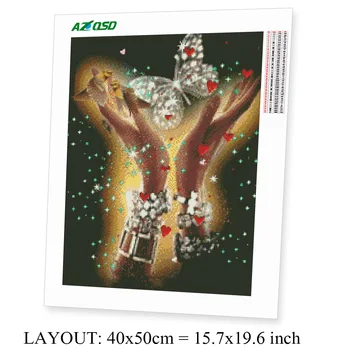 AZQSD 5D Diamond Výšivky Motýľ Mozaiky Plný Vrták Námestie Vyšívanie Zvieratá Diamond Maľovanie na Strane Mozaiková Výzdoba Pre Domov