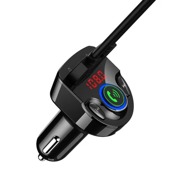 Auto Bluetooth, FM Vysielač, Bezdrôtová Handsfree Súprava do Auta MP3 Prehrávač Duálny USB Nabíjačka PUO88