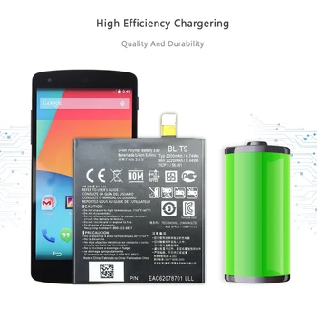 BL-T9 Mobilný Telefón Batéria Pre LG Google Nexus 5 LG D820 D821 E980 2300mAh BLT9 +Sledovacie Číslo