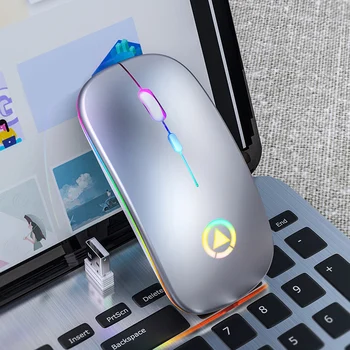Bezdrôtová Myš RGB Bluetooth Počítačová Myš Herné Tichý Nabíjateľná Ergonomické Mause S LED Podsvietený USB Myši Na Notebook PC