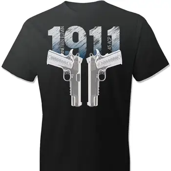 Colt 1911 Zbraň Pro Zbraň 2. Novela Bavlna Muži T-Shirt Tričko Fashion 2019 Dizajn Značky T-Shirts Bežné Tees