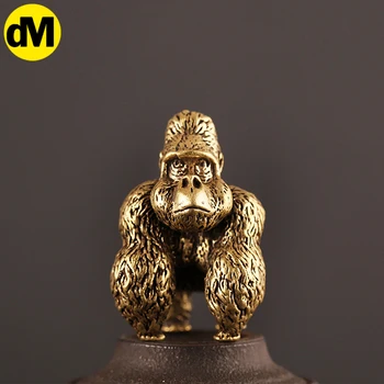 DM 1pcs/Set Mosadz Ploche Ozdoby Starožitné Micro-Vyrezávané King Kong Gorily, Opice Opice Dekorácie Nábytku 2021 NOVÝ PRÍCHOD