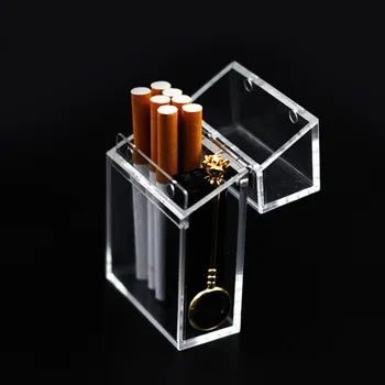Doplnky, Módne Akryl Transparentný Cigariet Prípade Hrubé Prenosné Ľahšie Package protiprachová Úložný Box s Magnetom Spp