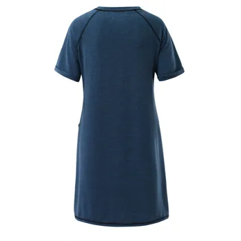 Dámske Letné Plus Veľkosť Krátke Rukávy Midi Swing T-Shirt Dress Obyčajný Farbou Posádky Krku Príležitostné Voľné Pulóver Topy, Tuniky