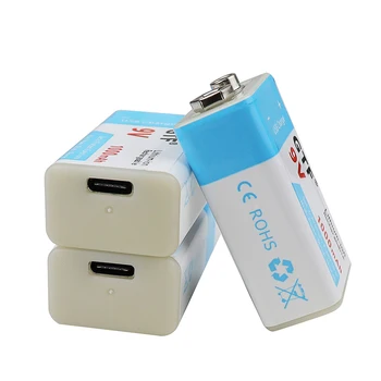 GTF 9V 1000mAh USB Typ-C Batéria Li-ion Nabíjateľná Batéria pre Hračka na Diaľkové Ovládanie, USB, lítiové batérie, drop shipping