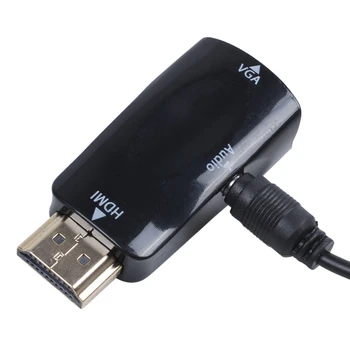 HDMI / VGA Converter pozlátené s konektorom 3,5 mm audio kábel pre PC, Notebook, DVD, Stolný, TV box alebo iný vstup HDMI devi