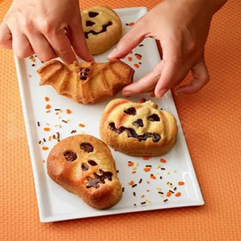 Halloween Tekvica Silikónové Formy Čokoládové Cookies Tortu Formy Cupcake Cukrovinky Čokoládové Dekorácie Tortu Nástroje Pečenie Príslušenstvo