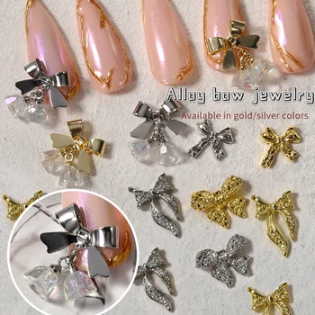 Japonský Štýl Butterfly v Kombinácii s Gold Nail Art Šperky Crystal Bell Kovové 3D Luxusné Lesklé Nechty Umenie Zručnosti, Dekorácie, Darčeky