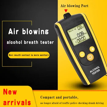 LAMJAD Digitálne vzduch fúka Alkohol Tester Breathalyzer Prenosné LCD Displej Breathalyzer