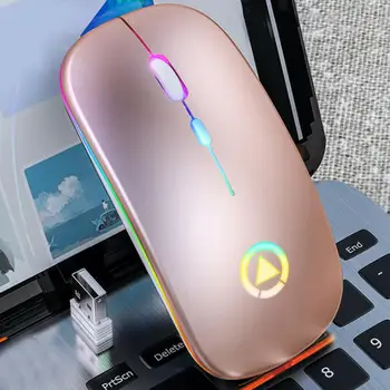 LED Bezdrôtová Myš Herné Počítačová Myš Bluetooth, Tichý Mause Nabíjateľná Ergonomická Myš 2,4 Ghz, USB Optická Myš Pre Notebook