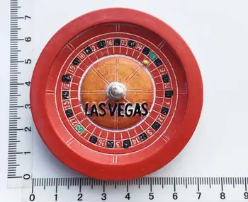 Las Vegas Creative turntable travel Souvenirs Fridge Magnets Resin Handmade 3D Magnetic Refrigerator Sticker