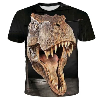 Letné Deti Jurský Park T-shirt 3D Tlač T-shirt Bežné Zábavné Dinosaura Mikina Pohode Chlapci a Dievčatá T-shirt 2021 Nový Začiatok