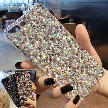 Luxusné Bling Drahokamu Diamond puzdro pre Iphone 11 Pro Max 12 Pro Max X XS MAX XR pre Iphone Se 2020 6 6 7 8 Plus Crystal Prípade