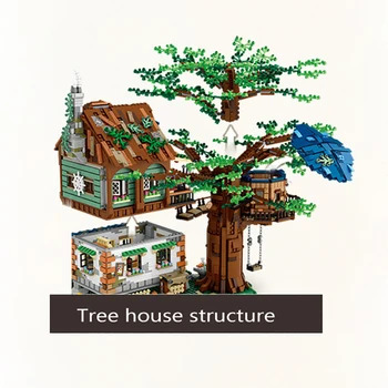 Na Sklade Nové MOC Tree House Tehly Sakura Cherry Kvety Mestá v Street View Modelu Stavebné Bloky, Hračky pre Deti, Priateľov Darčeky